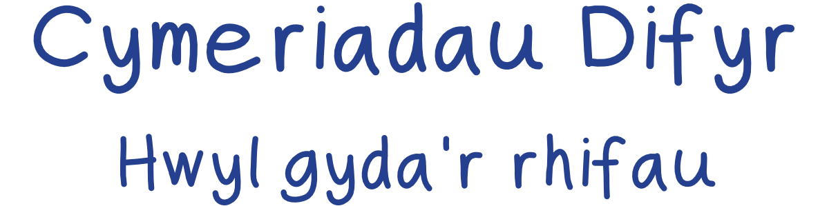 Teitle: Cymeriadau Difyr